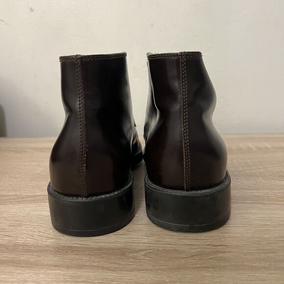 Triver Flight Dark Brown Leather Lace Up Ankle Boots Men’s Size 42 Shoes - Picture 7 of 10